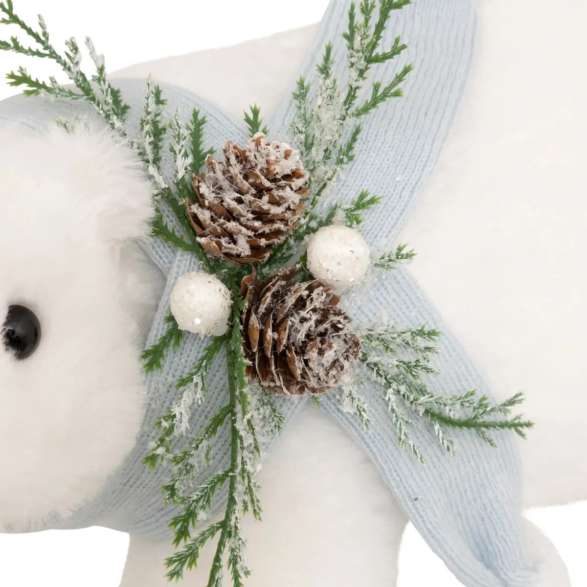 PLF OURS ECHARPE BLEU L33CM