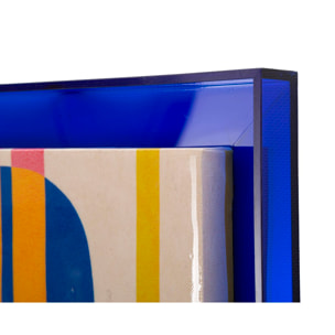 STAMPA SU TELA LACCATTO MODIS C/CORNICE -B- CM 60X3,3X80