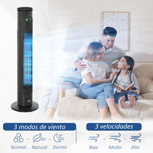 Ventilador de Torre, Ventilador de Pie Silencioso con Control Remoto, 3 Velocidades, 3 Modos, Temporizador 10H, Oscilación 70°, Pantalla LED, para Hogar y Oficina, Gris Oscuro