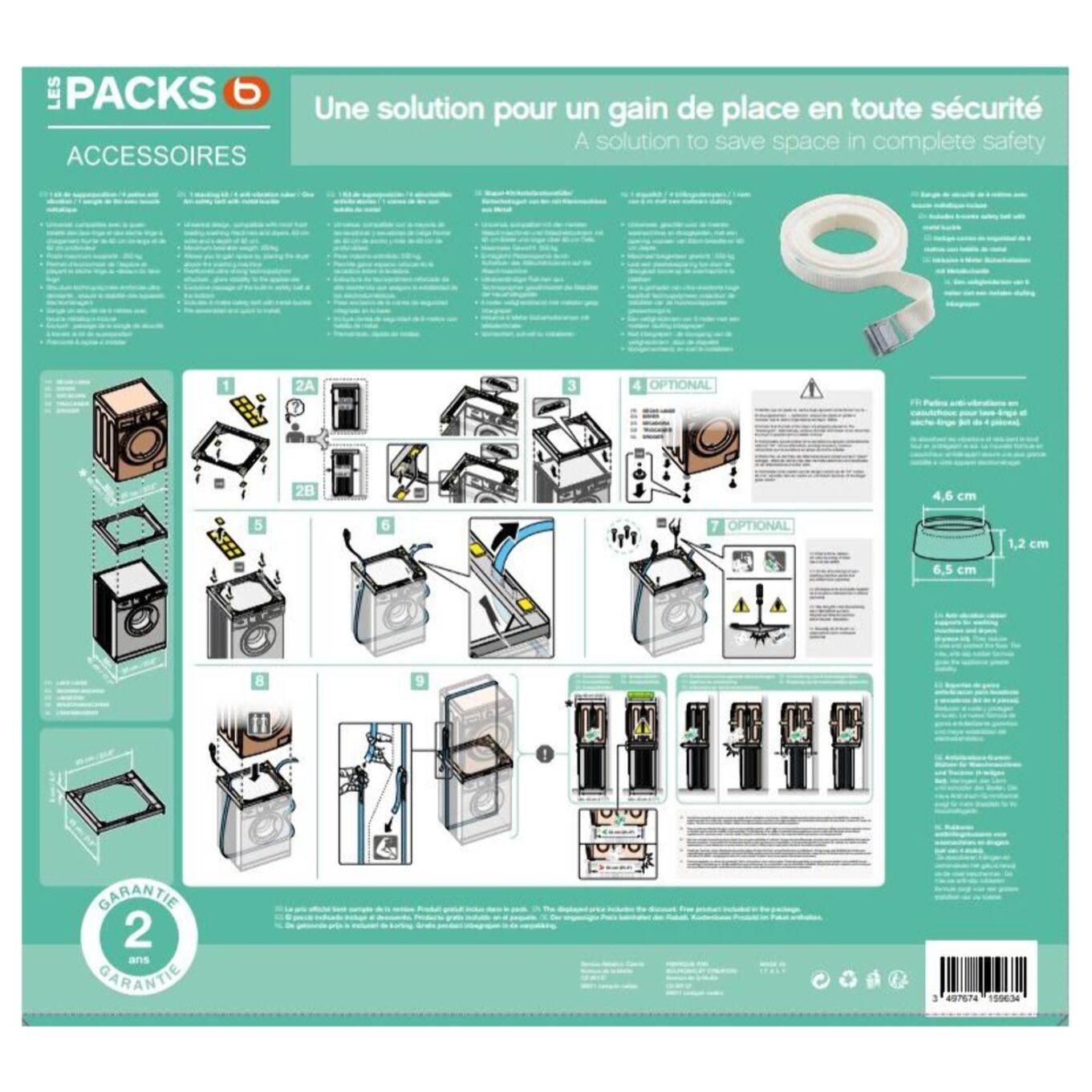 Kit de superposition ESSENTIELB UNIVERSEL + 4 patins