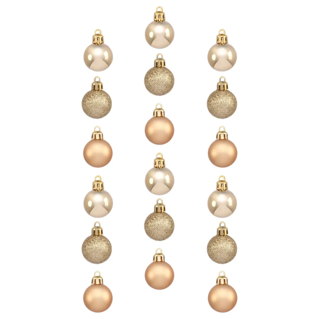 Lot de 18 boules D.3cm or