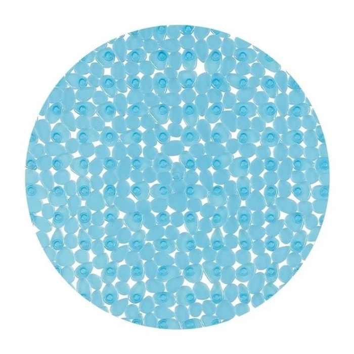 Tapis Fond de douche rond PVC RIVERSTONE Bleu Clair Spirella