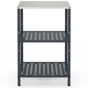 Meuble de cuisine extérieure Alméria 2 étagères gris
