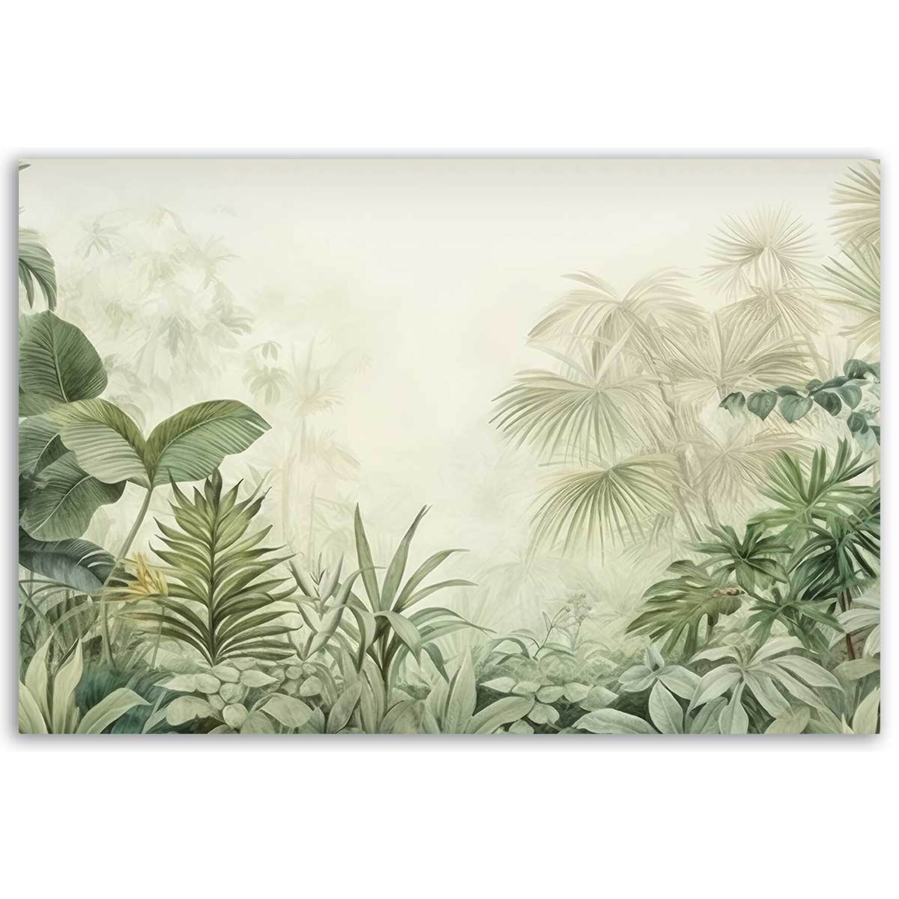 Tableau végétation tropicale pastel Toile imprimée