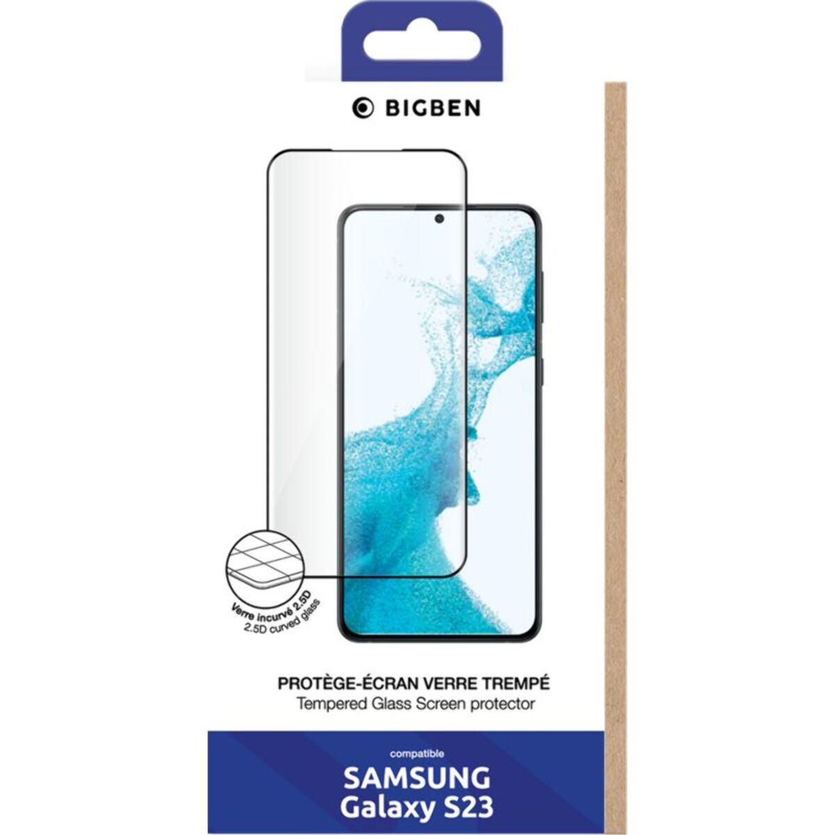 Protège écran BIGBEN CONNECTED Samsung S23 Verre trempe