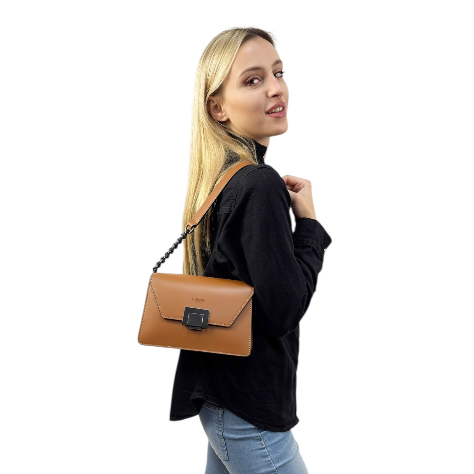 Borsa a spalla Cheval Firenze Costanza Cuoio