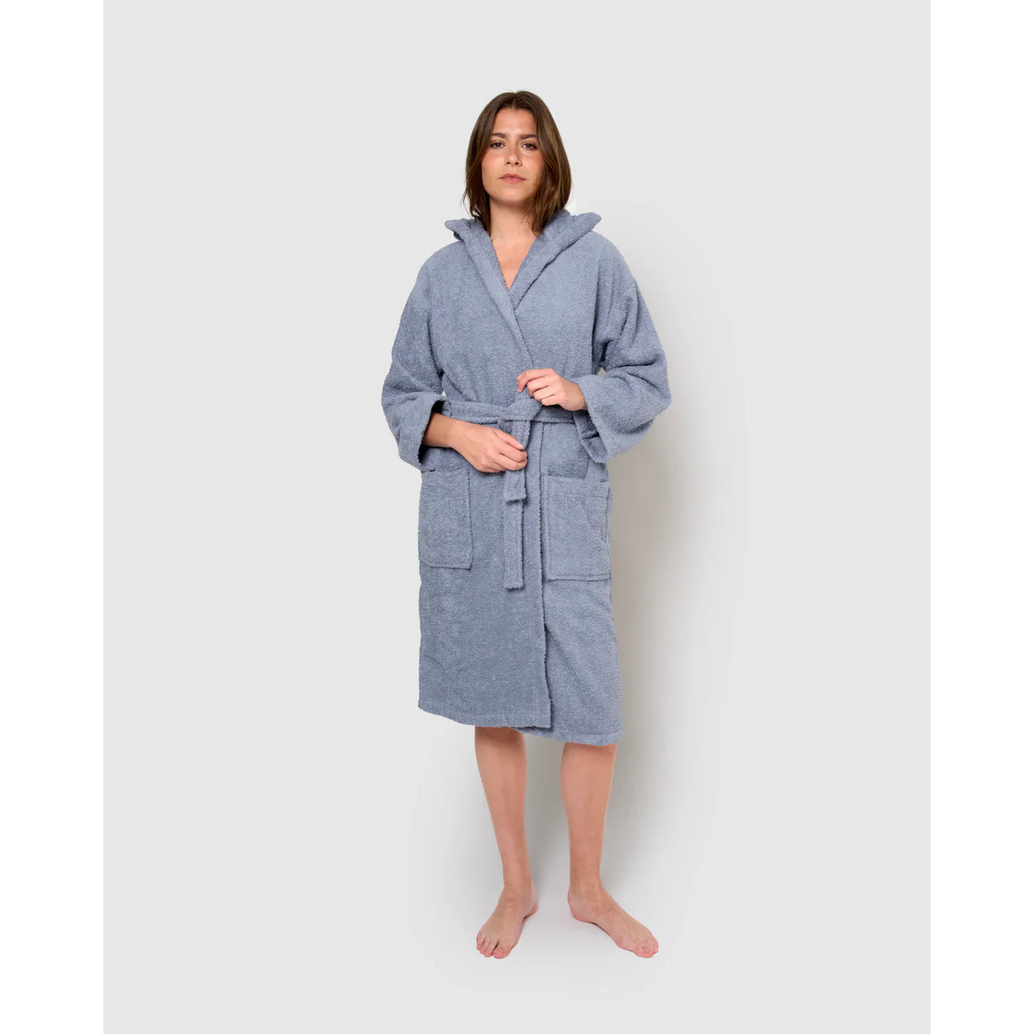 Albornoz capucha 450gr unisex índigo