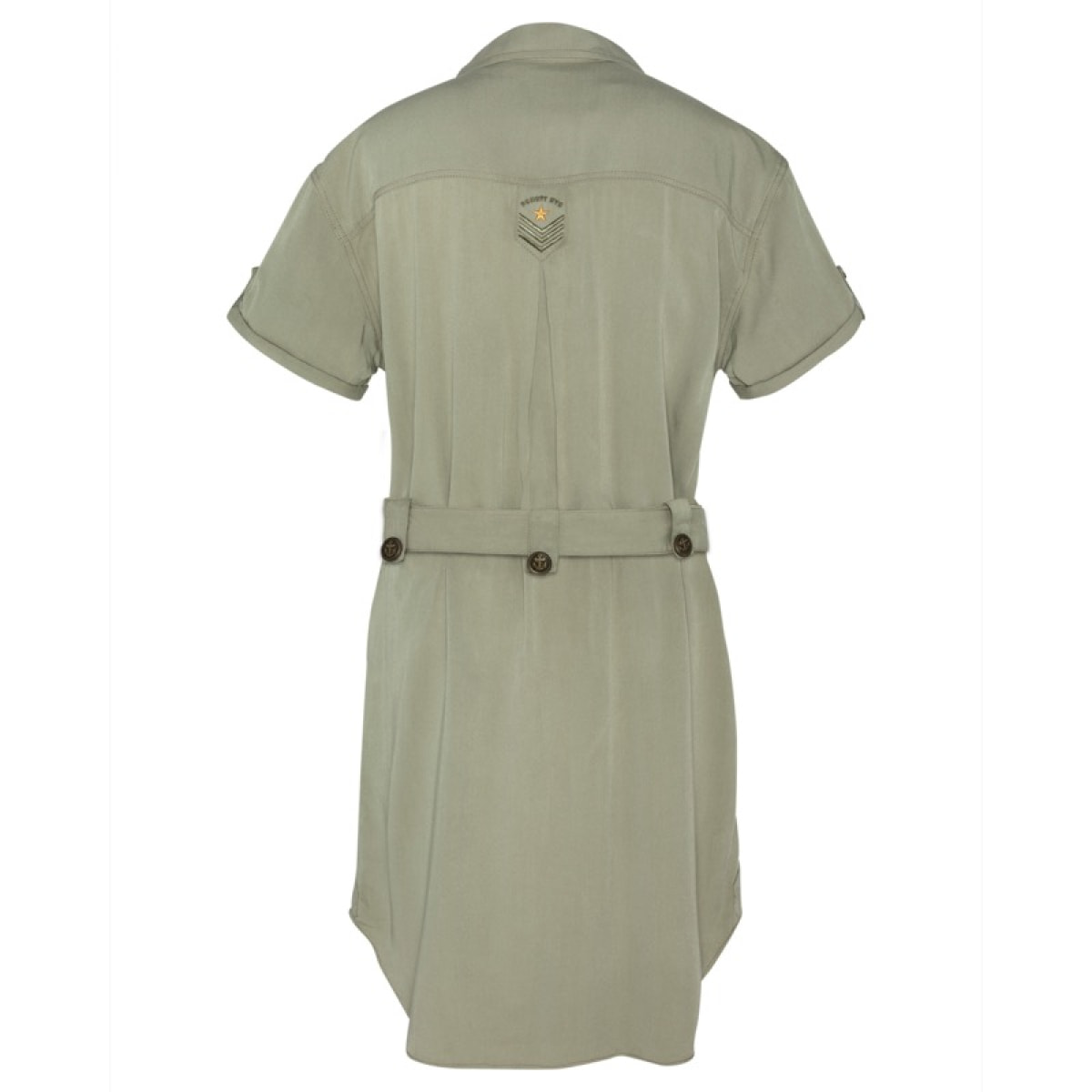 ROBAMELIAW LIGHT ARMY DRESS WITH  EMBROIDERIES 100% VISCOSE Cachi