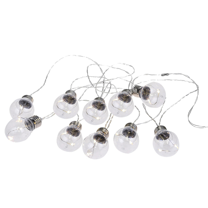 Ghirlanda Con 20 Led Lamp. Uso Interno. 6 Metri - Pezzi 1 - 8X600X8cm - Colore: Bianco - Bianchi Dino - Articoli Natalizi