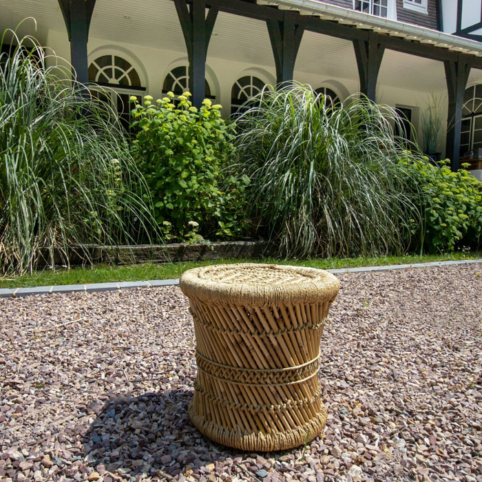 Meuble d'appoint en bambou tressé naturel ZAMZEBE