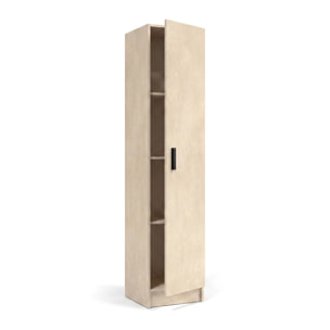 Armario de 1 puerta en efecto microcemento beige 37x180 cm Multi Useful Microcemento Beige