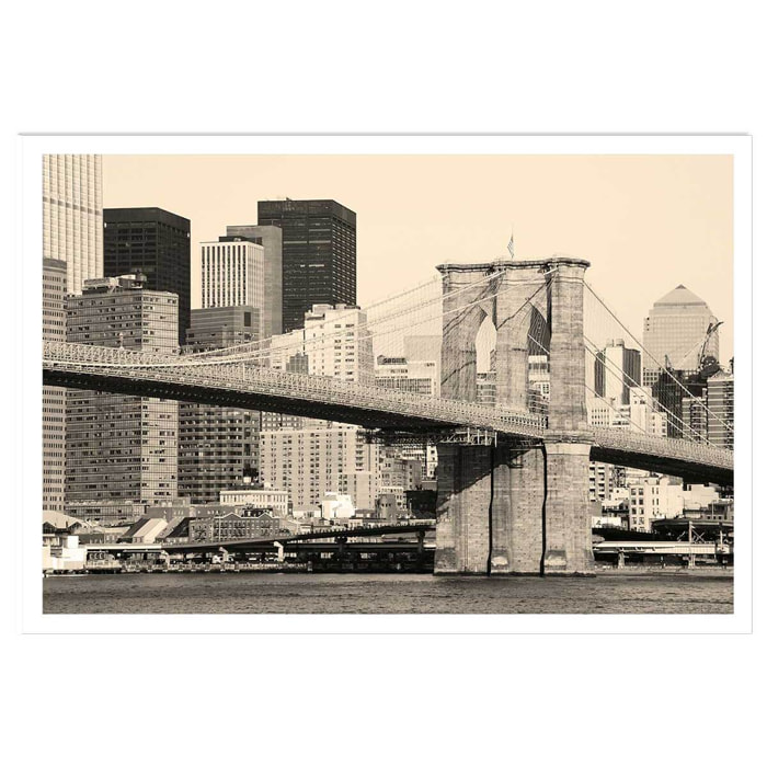 Affiche new york and brooklyn bridge Affiche seule