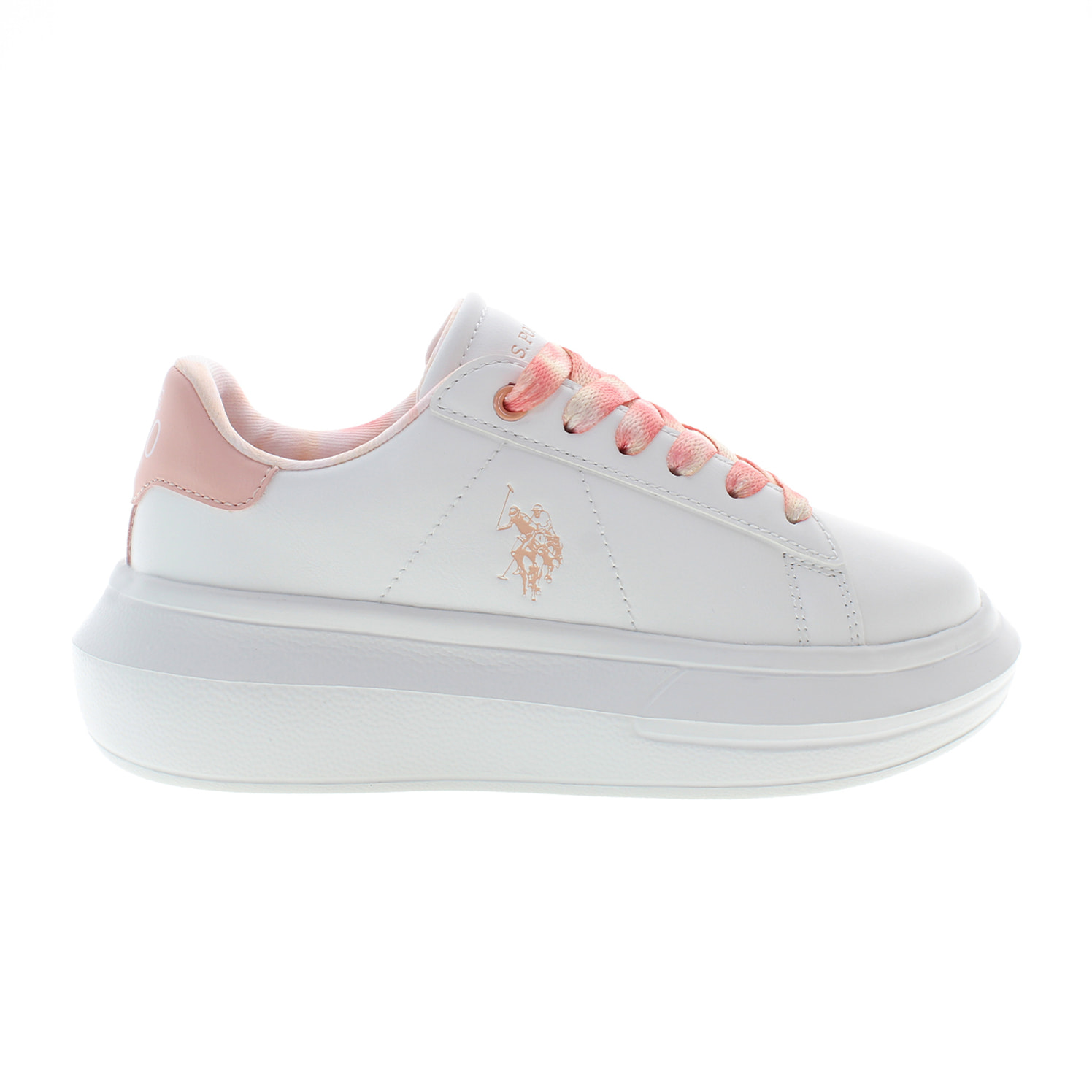 Sneakers U.S. Polo Assn White-Peach