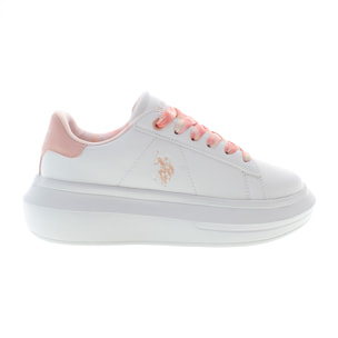 Sneakers U.S. Polo Assn White-Peach