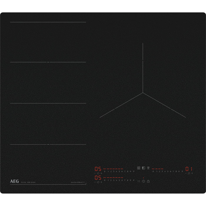 AEG Placa de inducción SaphirMatt® Serie 6000 Flex Bridge de 60 cm TI63IF00IZ