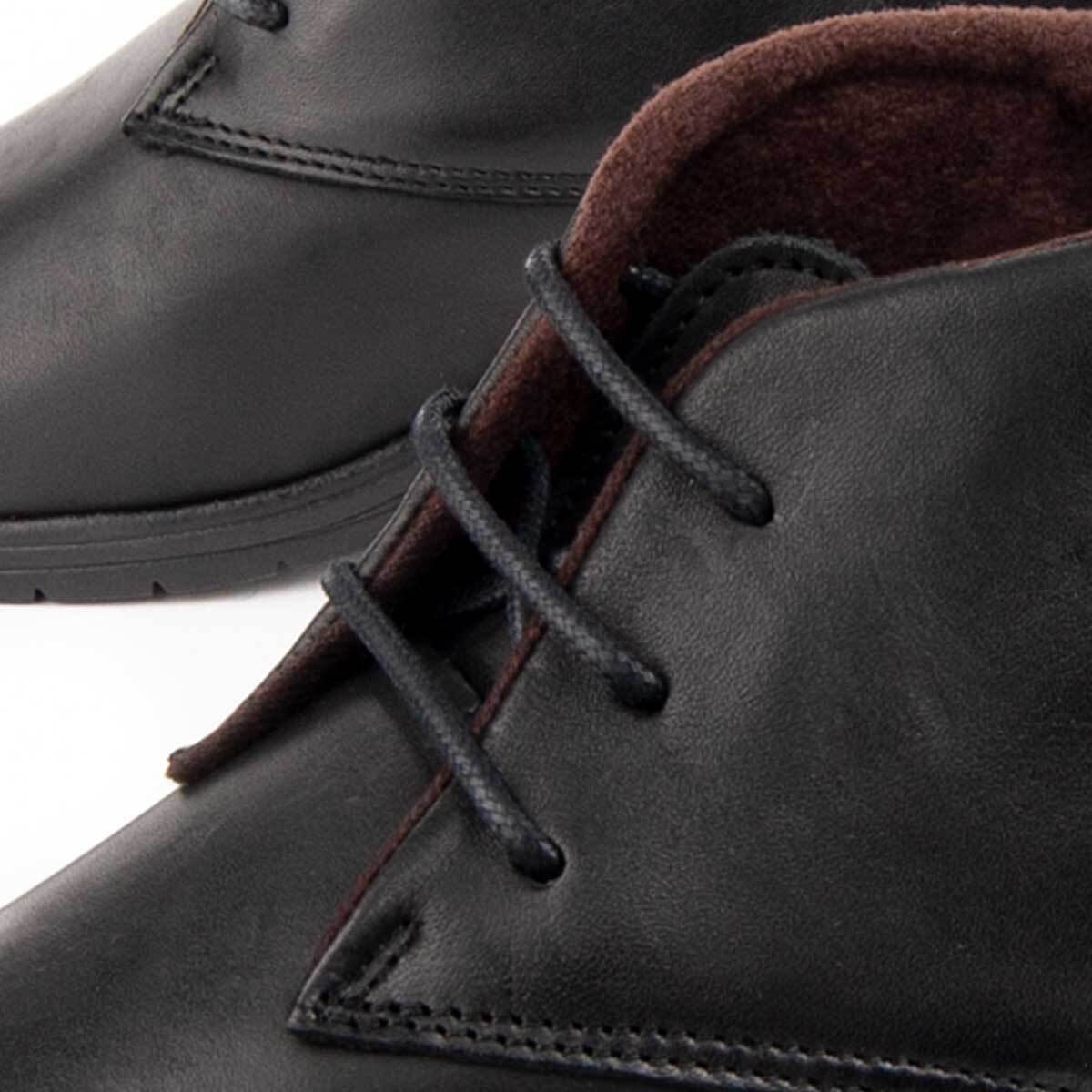 Botín De Cuña - Negro - Altura: 4 Cm