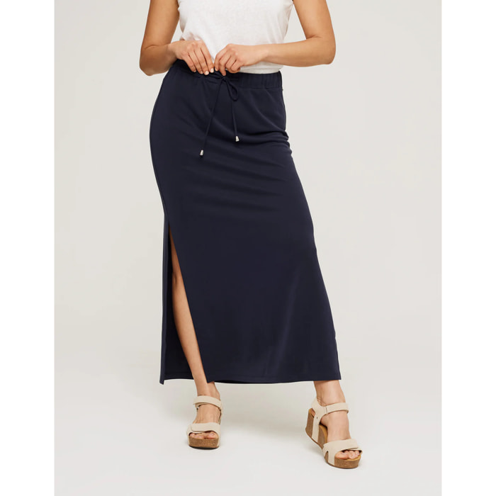 Falda Midi Azul Marino - Claudinasa