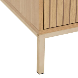 Table basse "Tasso" effet bois naturel 100x40cm