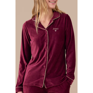 Pigiama donna ciniglia a coste articolo velvet. Noidinotte