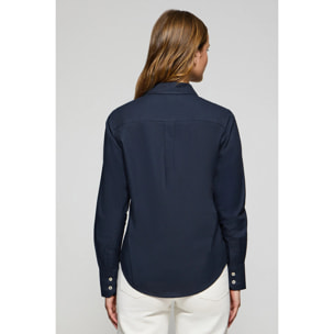 Camicia Oxford Regular fit blu marino con logo Rigby Go