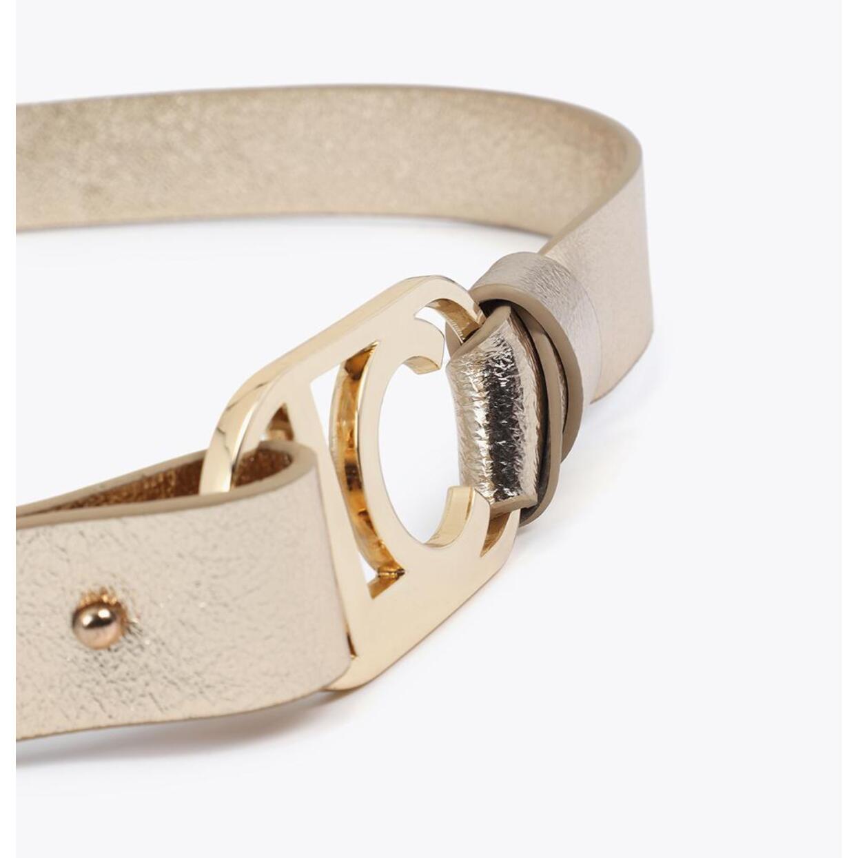 Cintura reversibile con fibbia ovale con logo