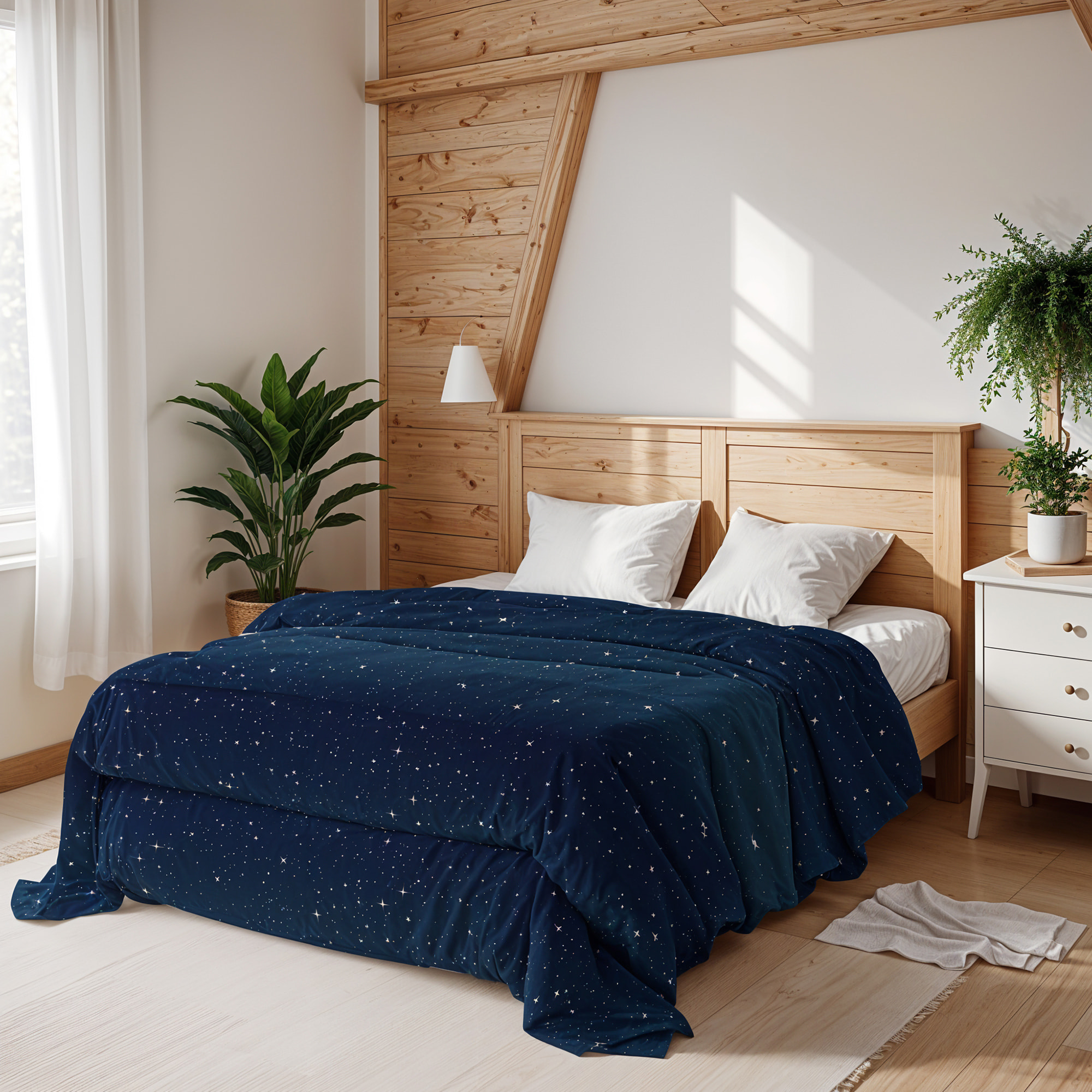 TRAPUNTA BASIC INVERNALE STAMPATA MATRIMONIALE, STARS