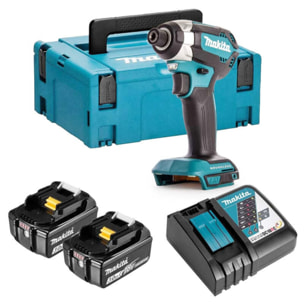 Visseuse à chocs 18V - MAKITA - 2 batteries 3Ah - chargeur - MAKPAC- DTD153RFJ