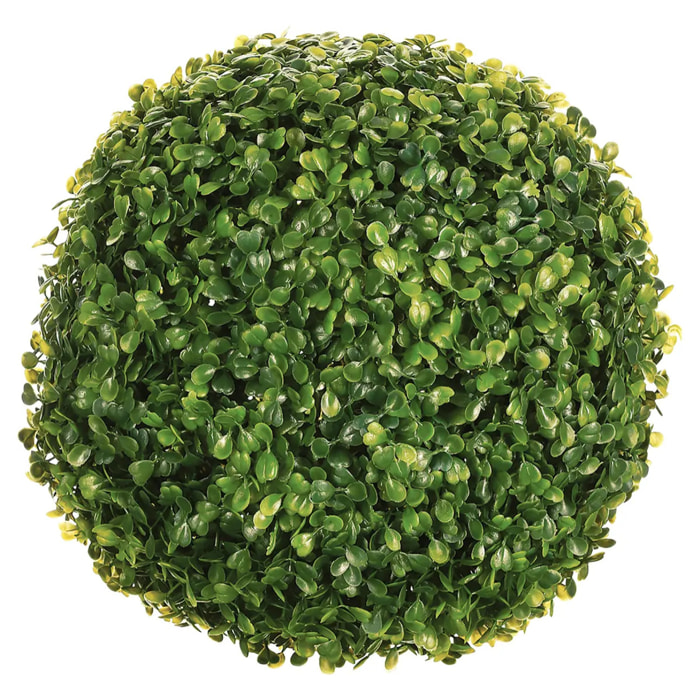 Boule de buis artificiel vert D28cm