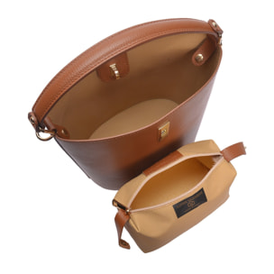 Borsa a mano Anna Luchini Cammello