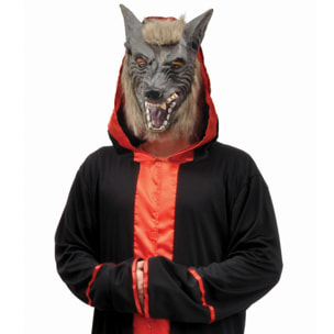 Setta Del Diavolo Horror Wolf Costume Uomo Con Maschera In Vinile