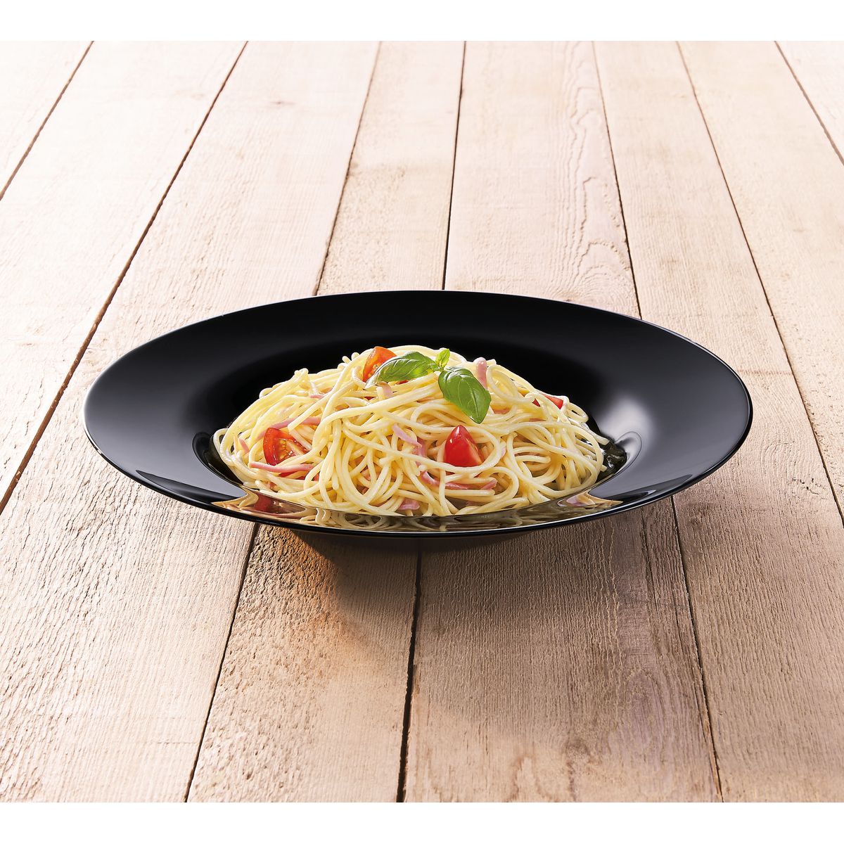 6 platos llanos negros 29 cm Friend's Time - Luminarc