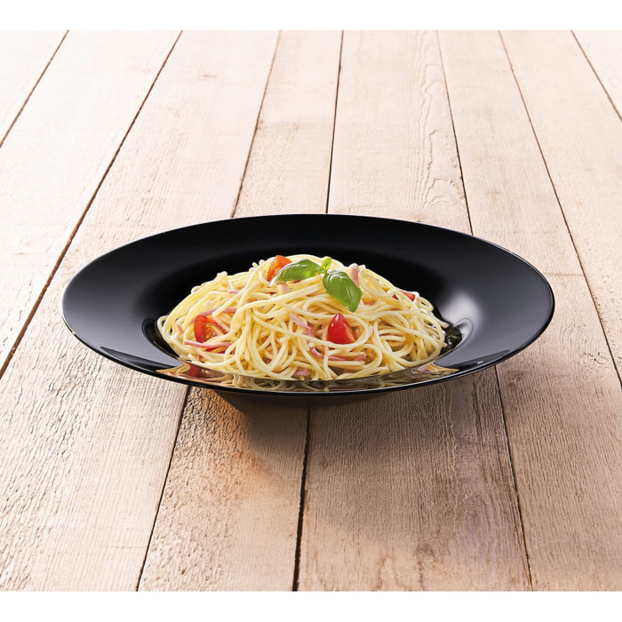 6 platos llanos negros 29 cm Friend's Time - Luminarc
