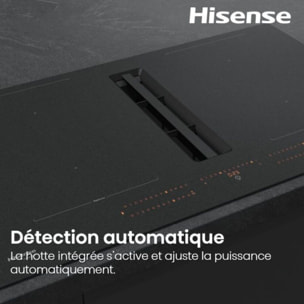 Plaque induction aspirante HISENSE HEH8443BSRWF InfiniteMattGlass
