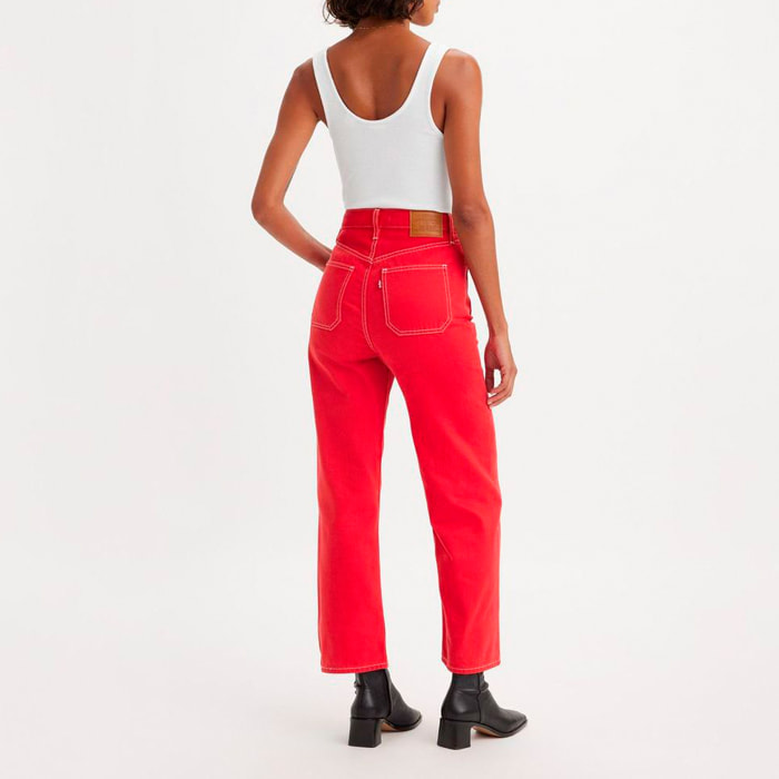 Jeans Ribcage - 100% algodón - rojo