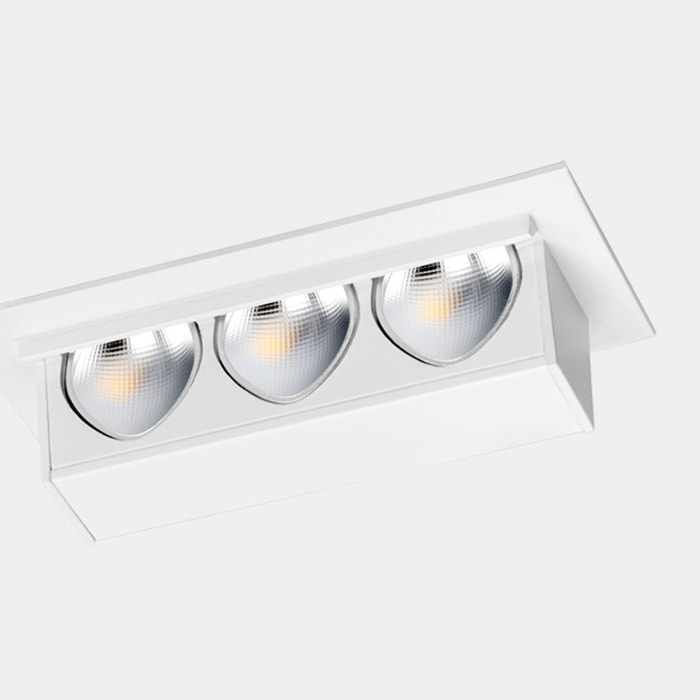 LEDS C4 Downlight Bento Wall Washer 3 LEDS 3 Blanco cálido - 3000K CRI 90 Blanco IP20 230lm