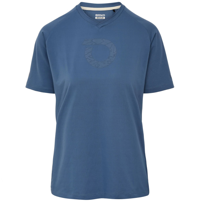 Briko - Maglie gioco, Donna, Blu - Adventure Graphic Lady Jersey