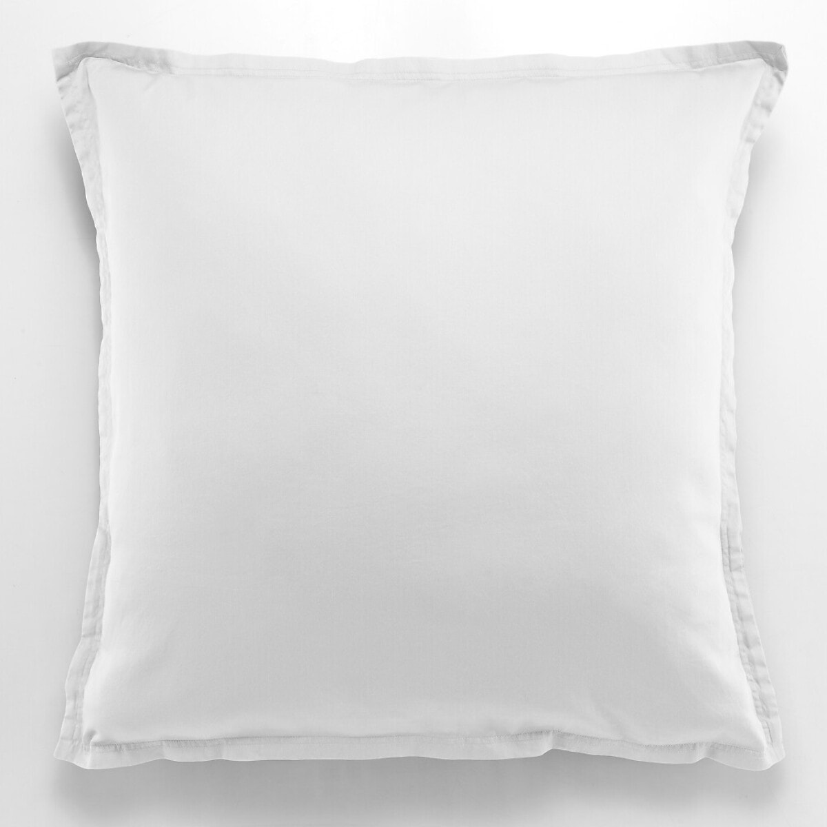 Paire de TAIE D'OREILLER 1PCS 65X65CM 100% SATIN DE COTON 105 FILS GRIS BLANC