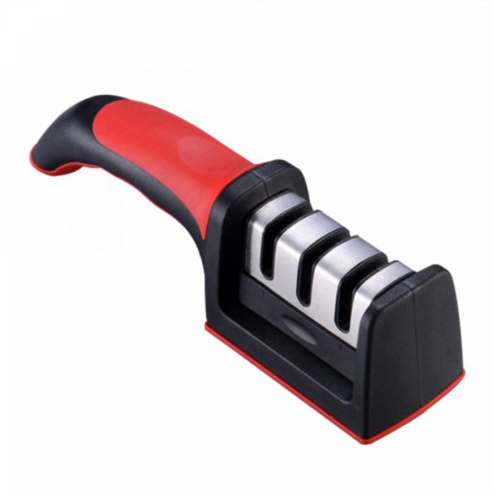 Aiguiseur de couteaux robuste rouge Herzberg HG8101-BLK