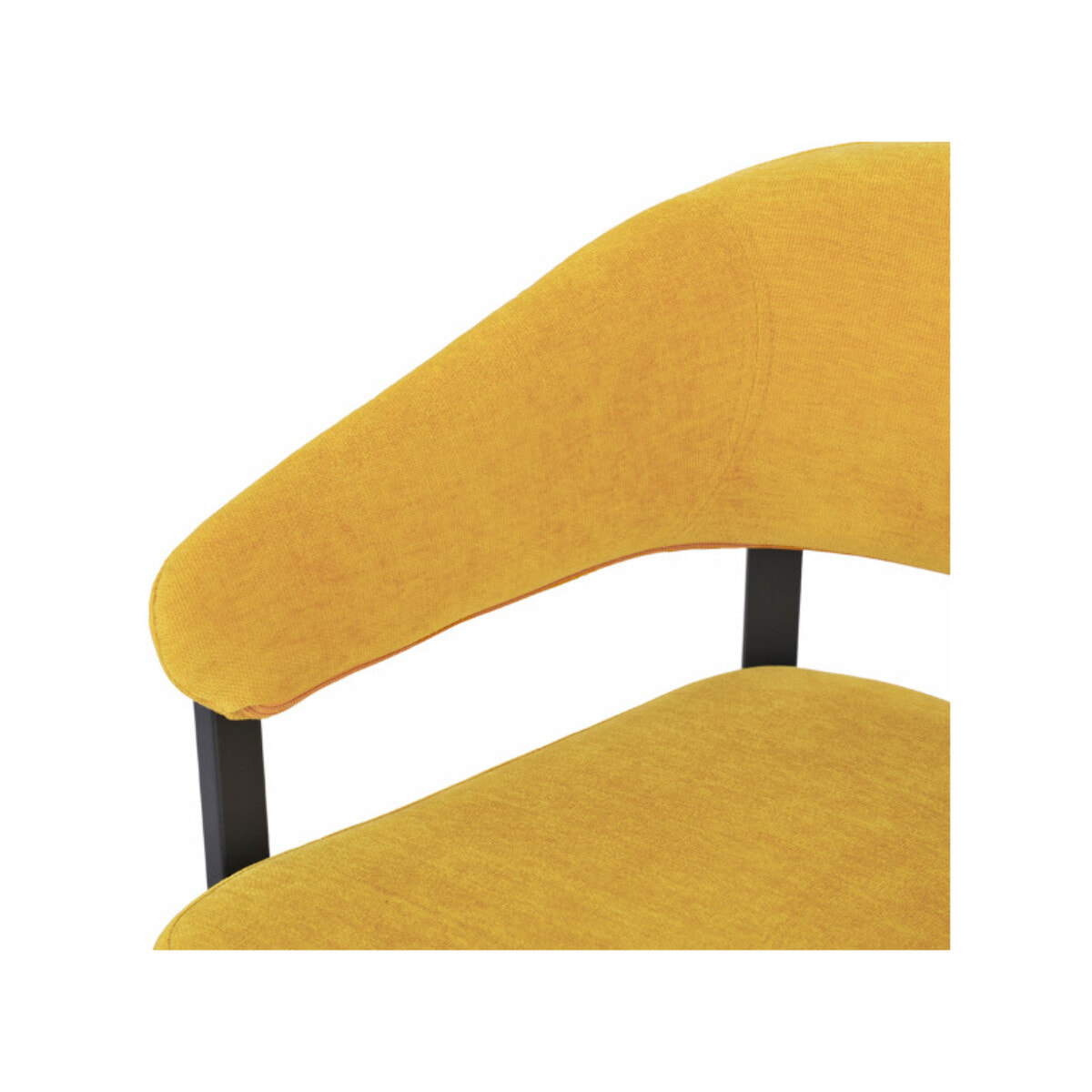 Chaise avec accoudoirs en tissu et structure en métal - ARNOLD