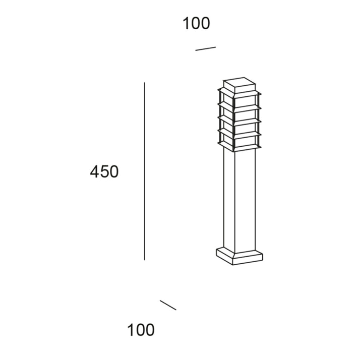 Forlight Baliza Ip55 Siljan E27 20W Marrón 1500Lm