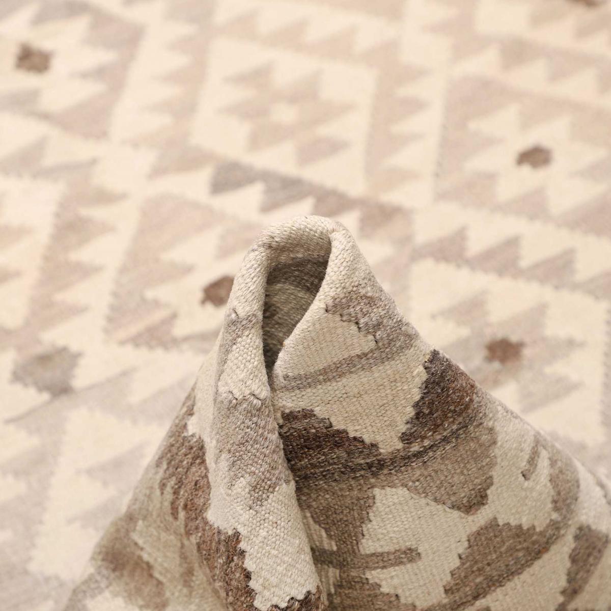 Tapis kilim, motif géométrique artisanal, tissé à plat, VOTUJU