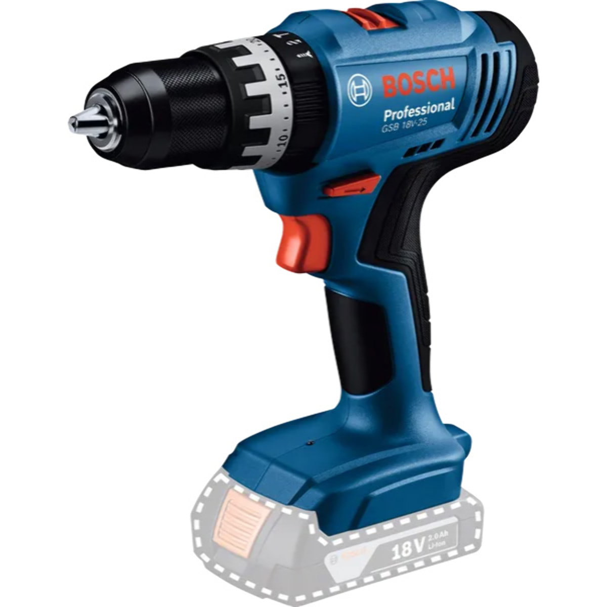 Perceuses-visseuses à percussion sans-fil PRO GSB 18V-25 - BOSCH - avec 2 batteries 2Ah - chargeur - L-Boxx - 06019K9302