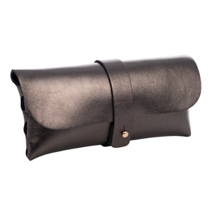 Argelato mini bolso de mano / cartera mujer. Piel auténtica Gamuza lacada brillante.