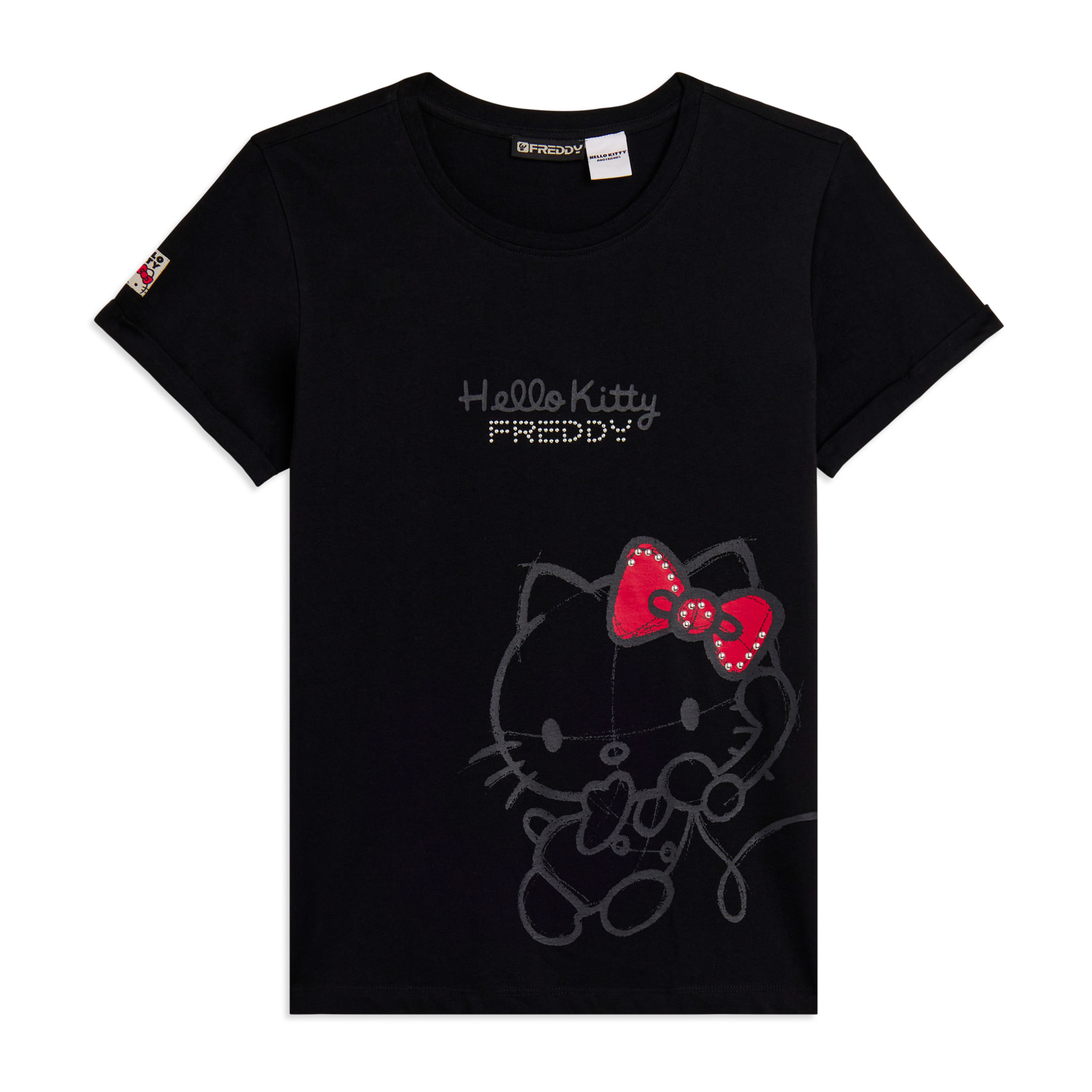 T-shirt Hello Kitty con stampa tono su tono