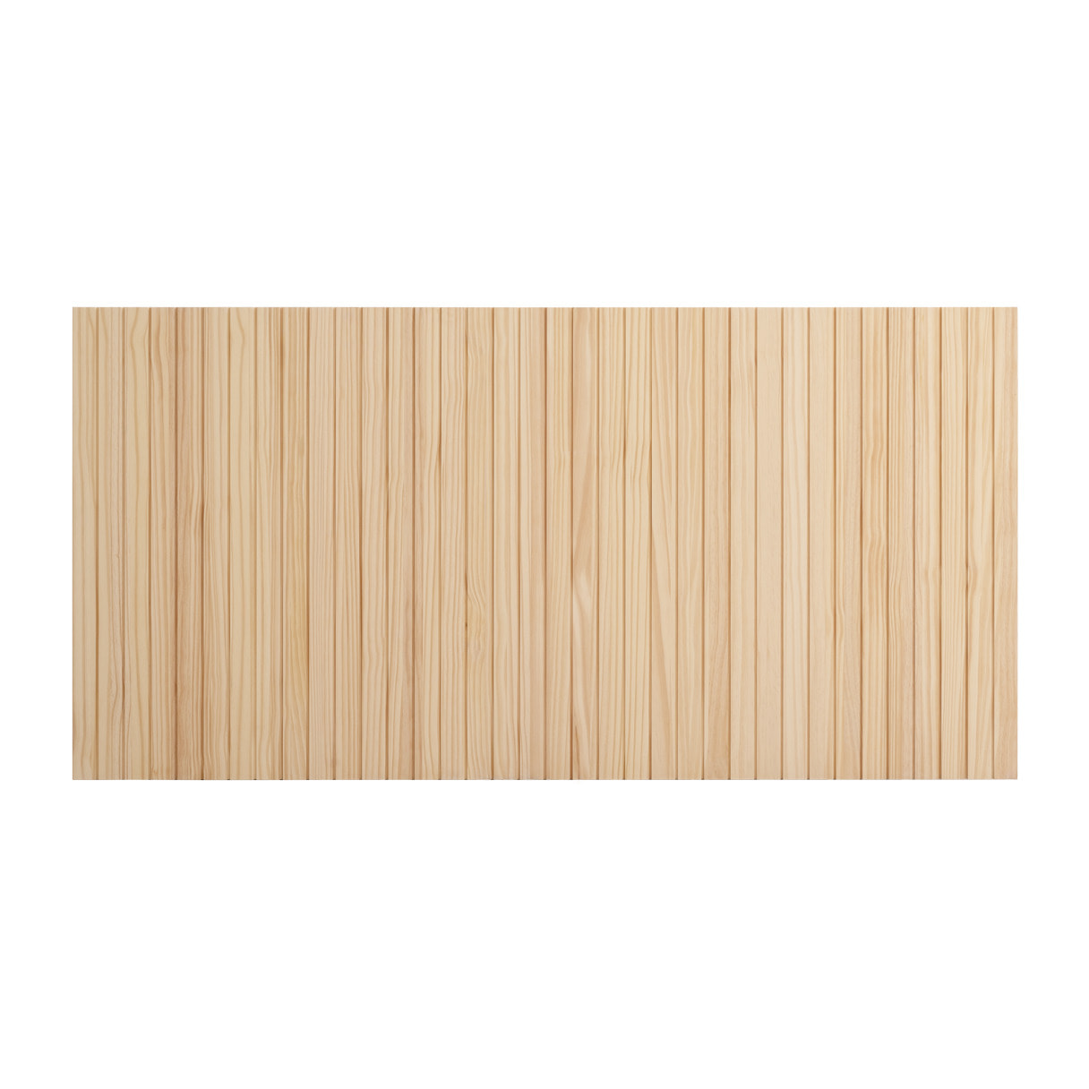 Cabecero ranurado de madera maciza tono natural de varias medidas