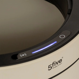 Poubelle automatique "Delta" en métal beige 40L