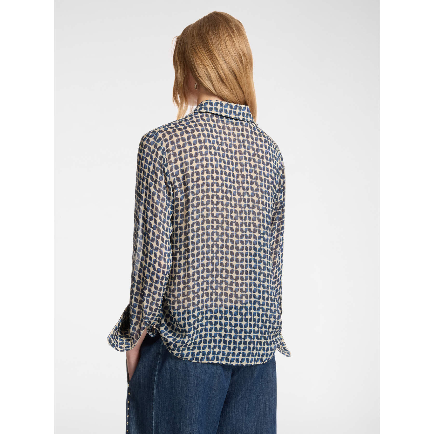 Elena Mirò - Camisa con estampado geométrico - Azul