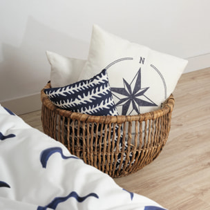 Housse de coussin 100 % coton 50x50 cm Rosa de los vientos