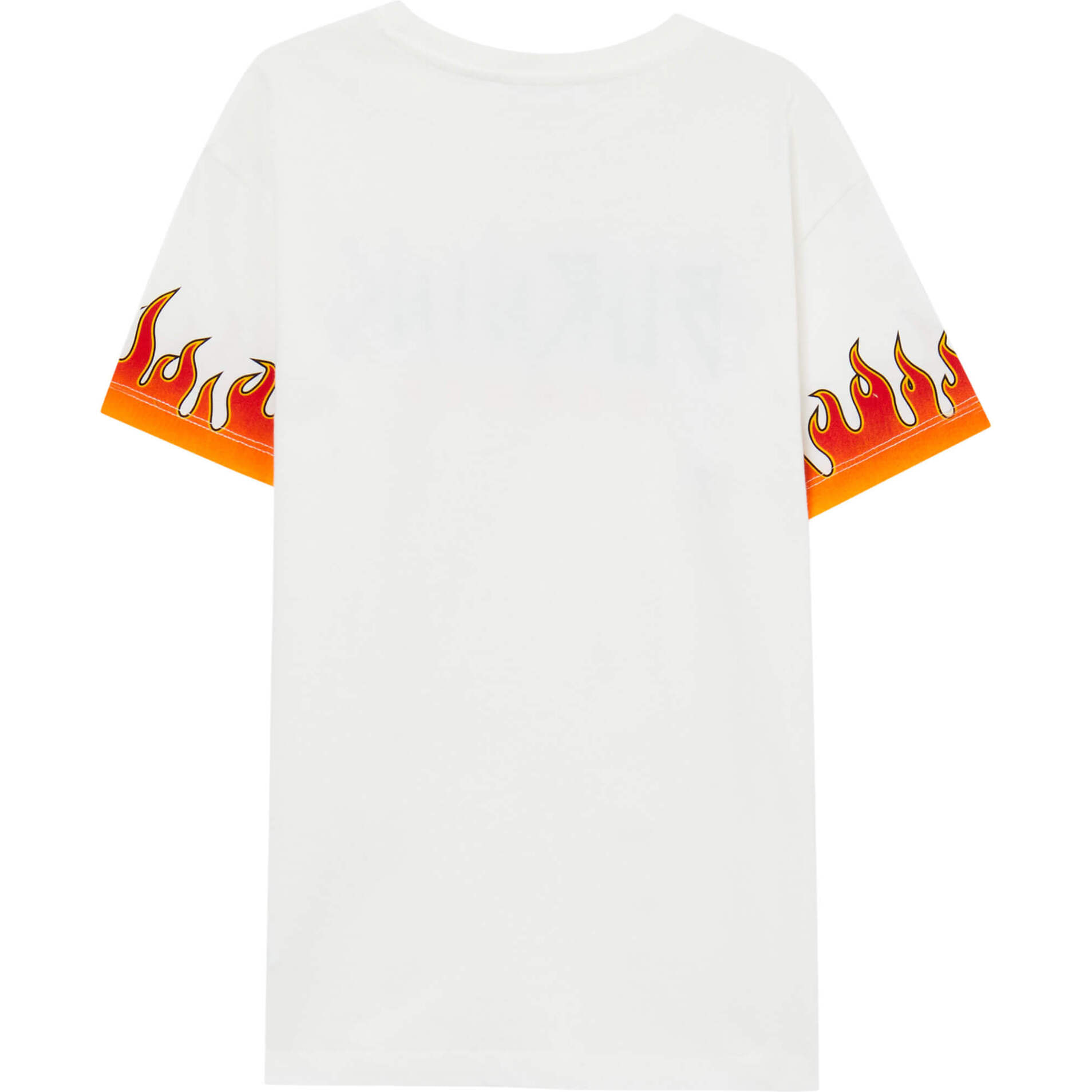 T-shirt oversize stampe fiamme