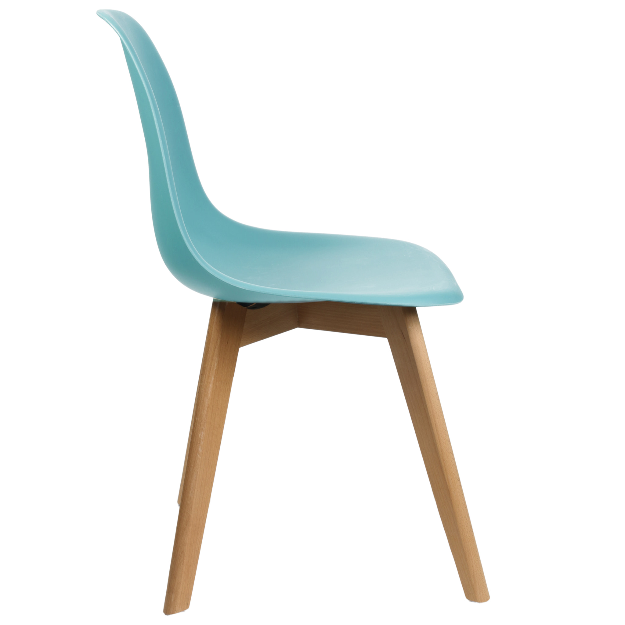 Chaise Scandinave Coque Bleu Celadon - Lot De 2
